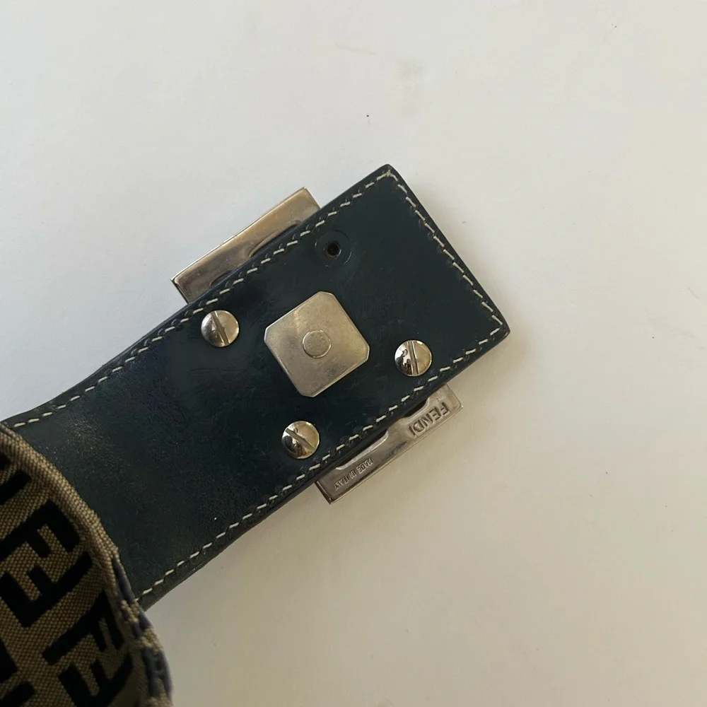 Fendi Mama Baguette Brown Monogram Canvas Shoulder Bag